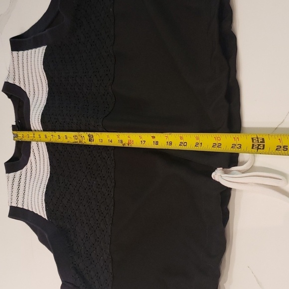 During Black Sleeveless Top Drawstring Bottom Women's Medium Black White - Picture 10 of 10